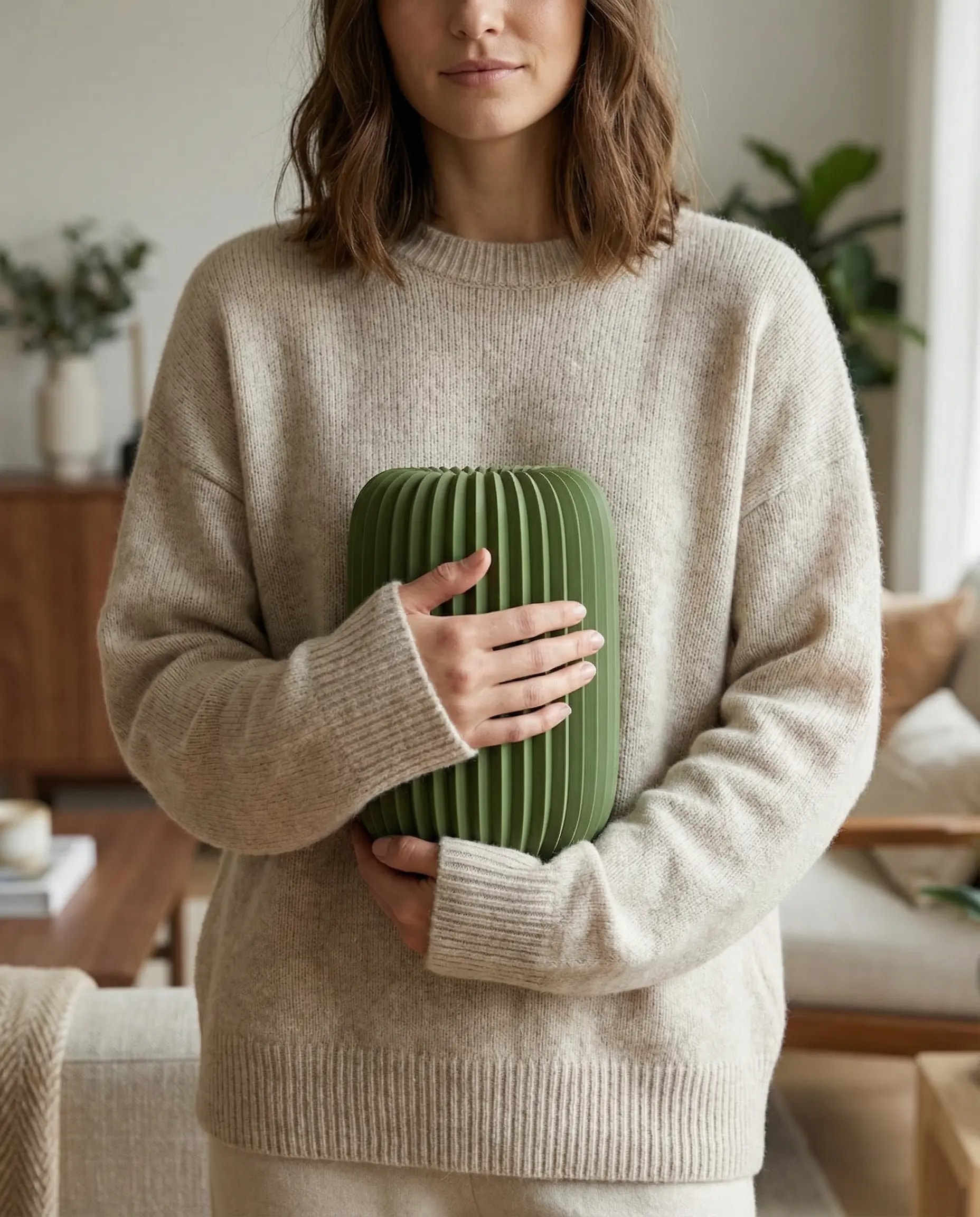 Dvije Vasevo vaze s organskim oblikom na teksturiranoj kamenoj podlozi