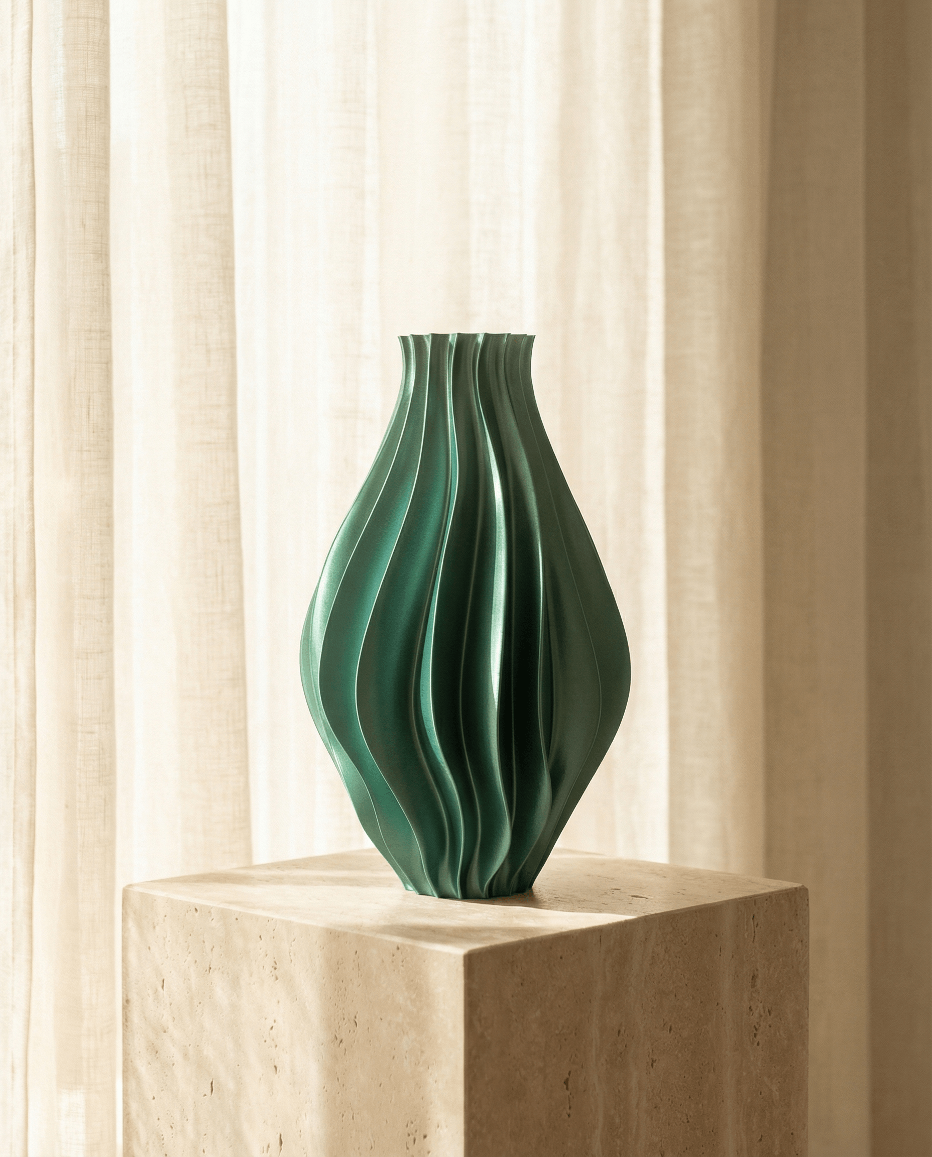 Obsidian: glavna fotografija vaze na neutralnoj pozadini