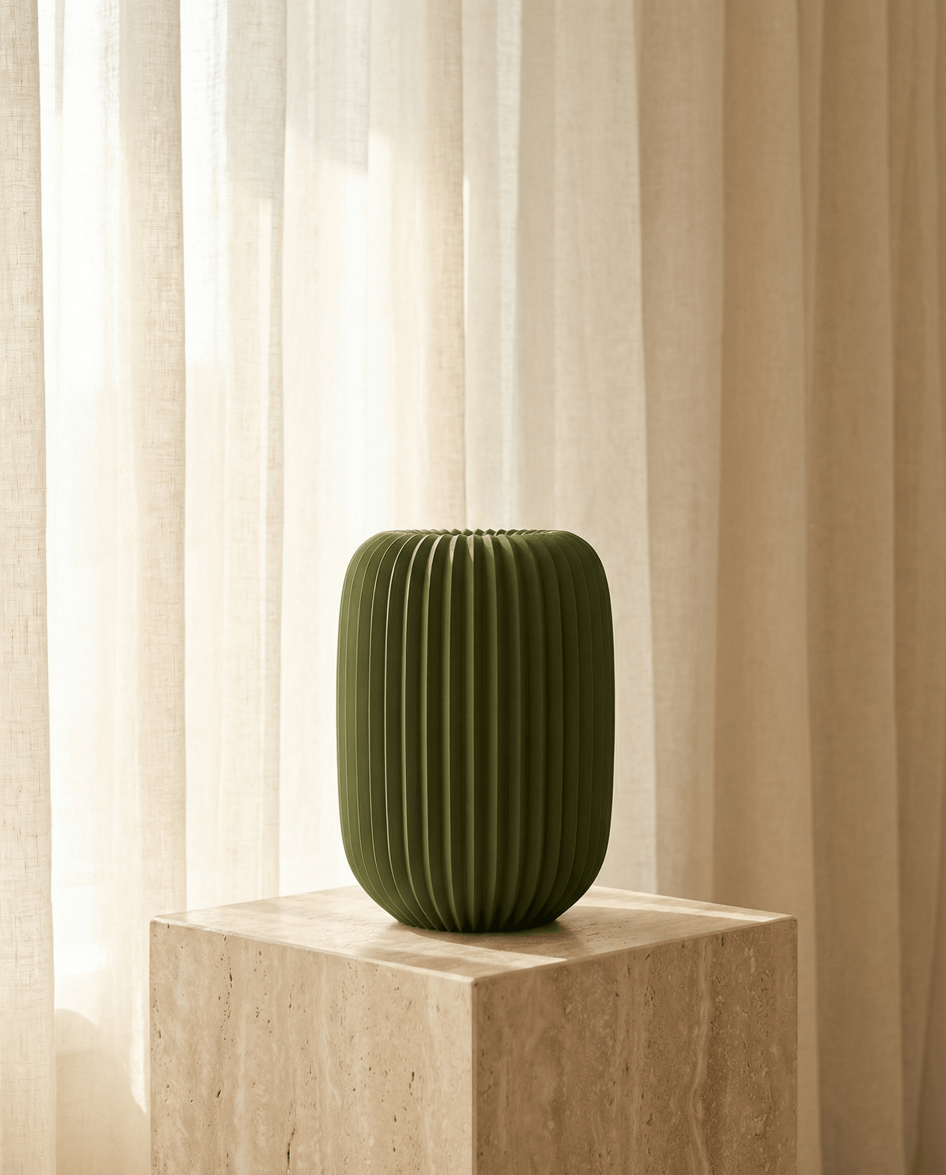 Olivea: glavna fotografija vaze na neutralnoj pozadini